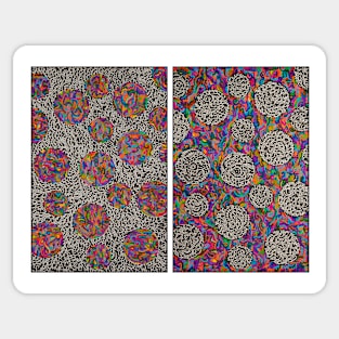 Psychedelic Bubble Diptych Sticker